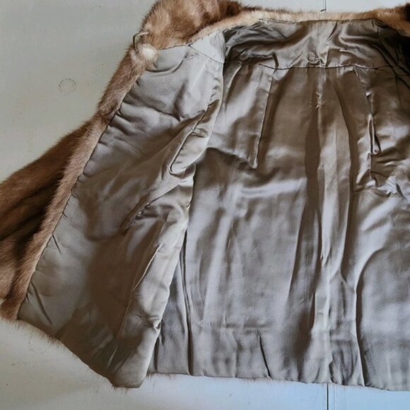 Beautiful Authentic Fur Coat Jacket Bohemian Vintage Boho Chic brown antique - Picture 4 of 10